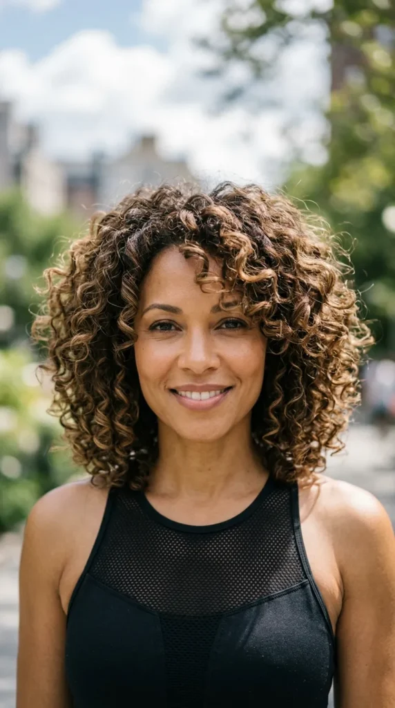 Curly Layers for Women Over 40