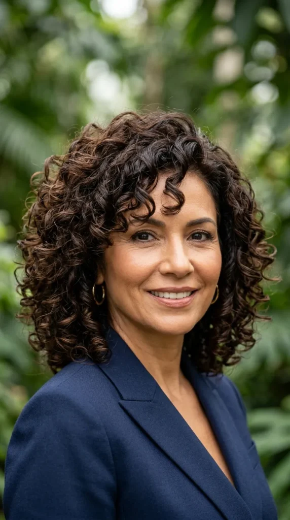 Curly Layers for Women Over 50