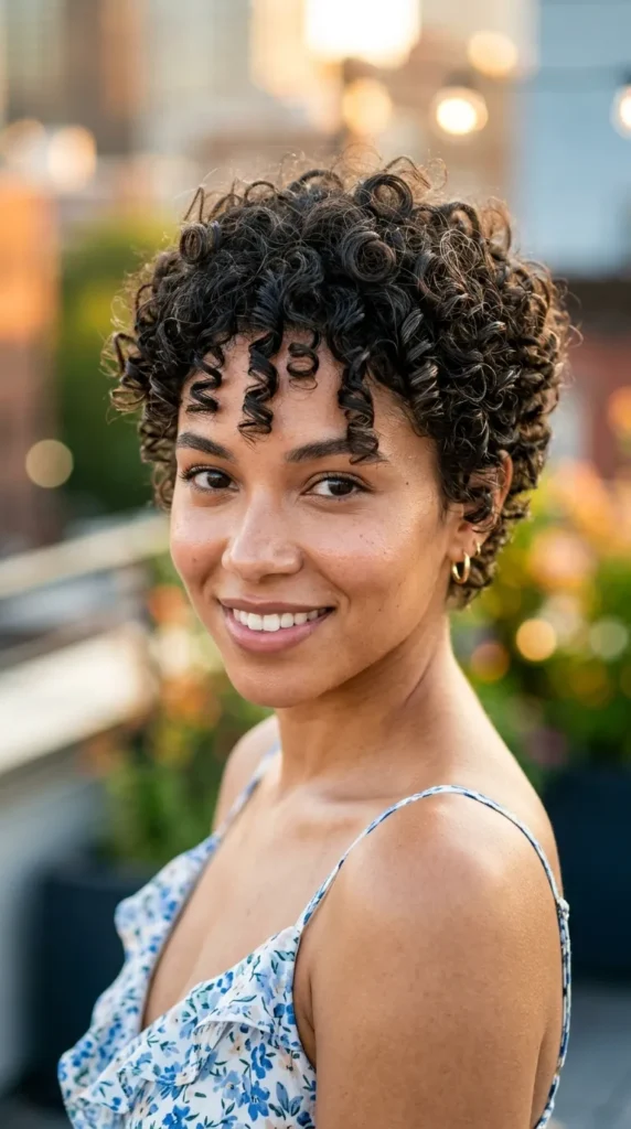 Curly Pixie with Air-Dried Texture