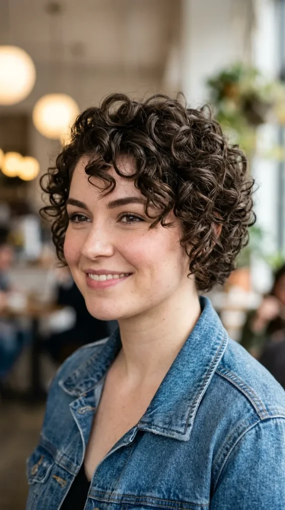 Curly Pixie with Soft Volume