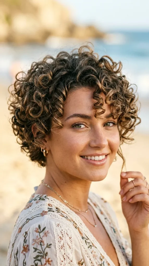 Curly Pixie with Voluminous Ringlets