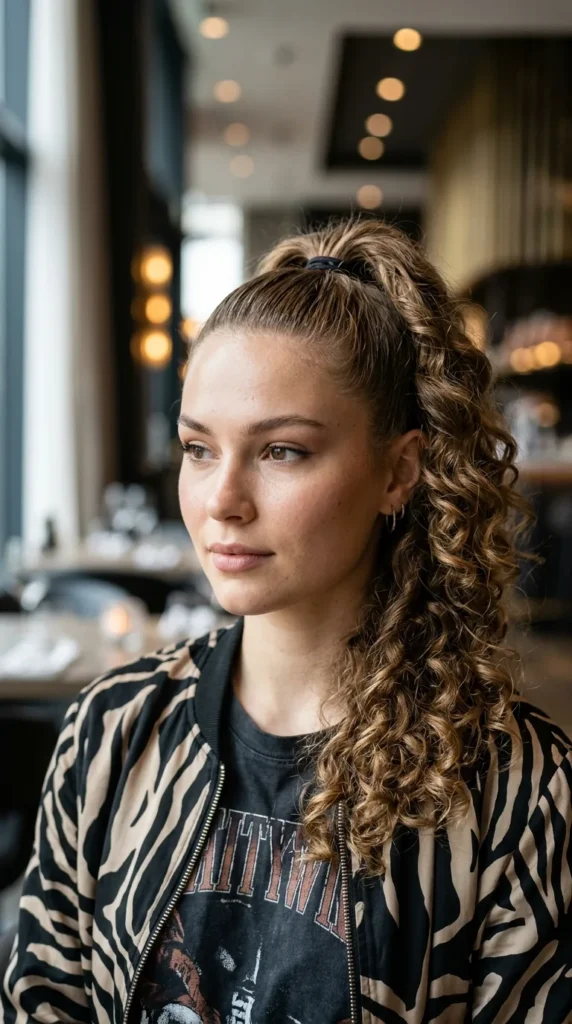 Curly Side Ponytail