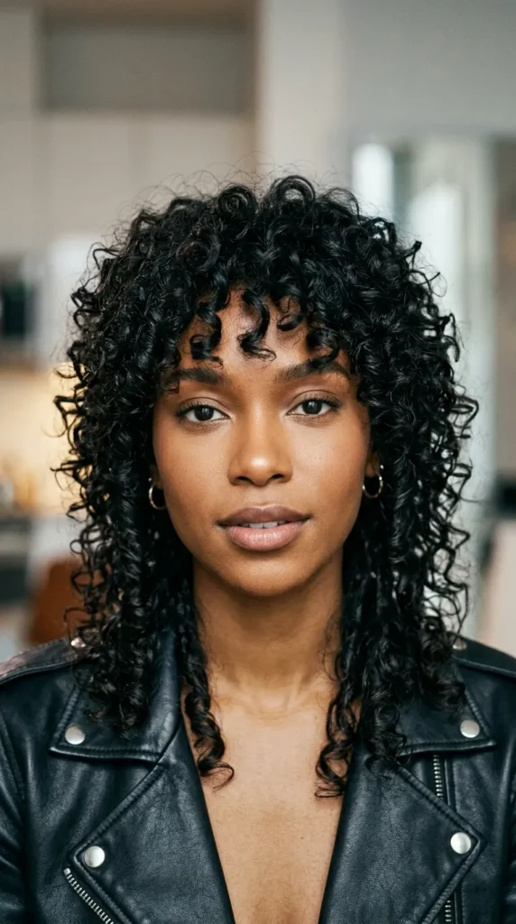 Curly Wolf Cut with Layers