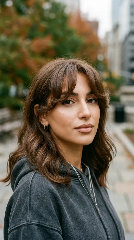 Curtain Bangs for Oval Face