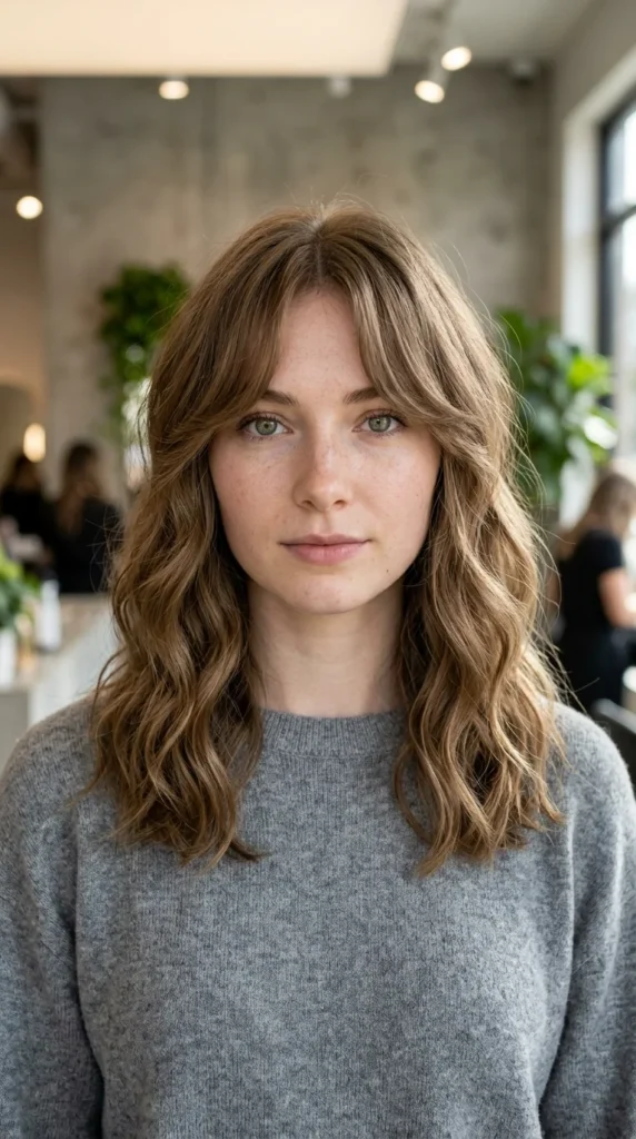 Curtain Bangs on Naturally Wavy Hair