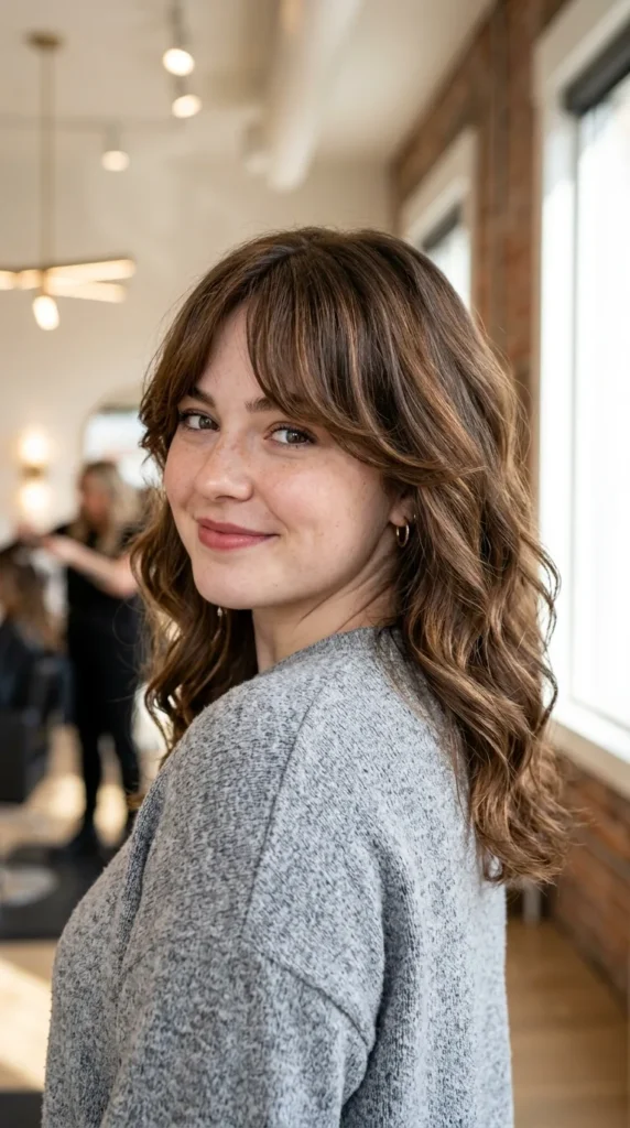 Curtain Bangs on Naturally Wavy Hair