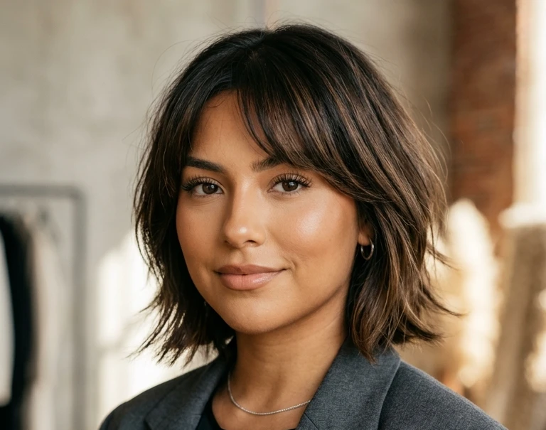 Curtain Bangs on Short Hair