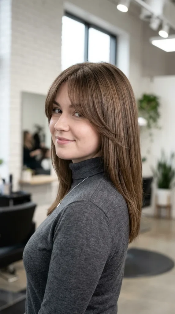Curtain Bangs on Straight Hair