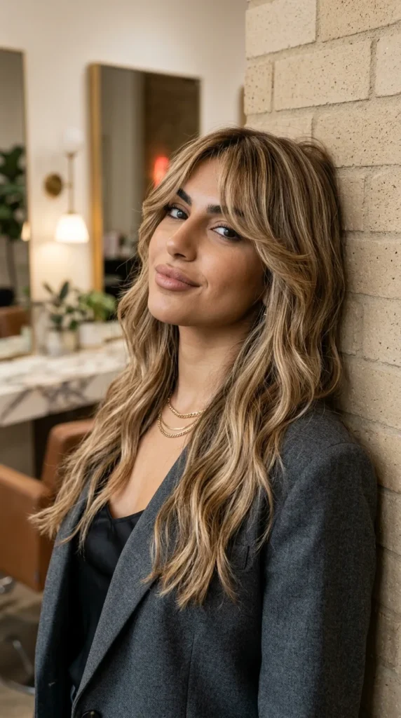 Curtain Bangs with Dimensional Blonde Hair