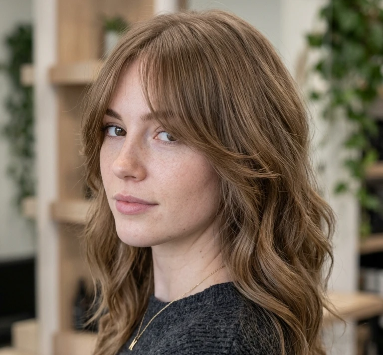 Curtain Bangs with Layers