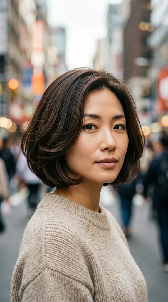 Curved Bob for Thin Hair Women