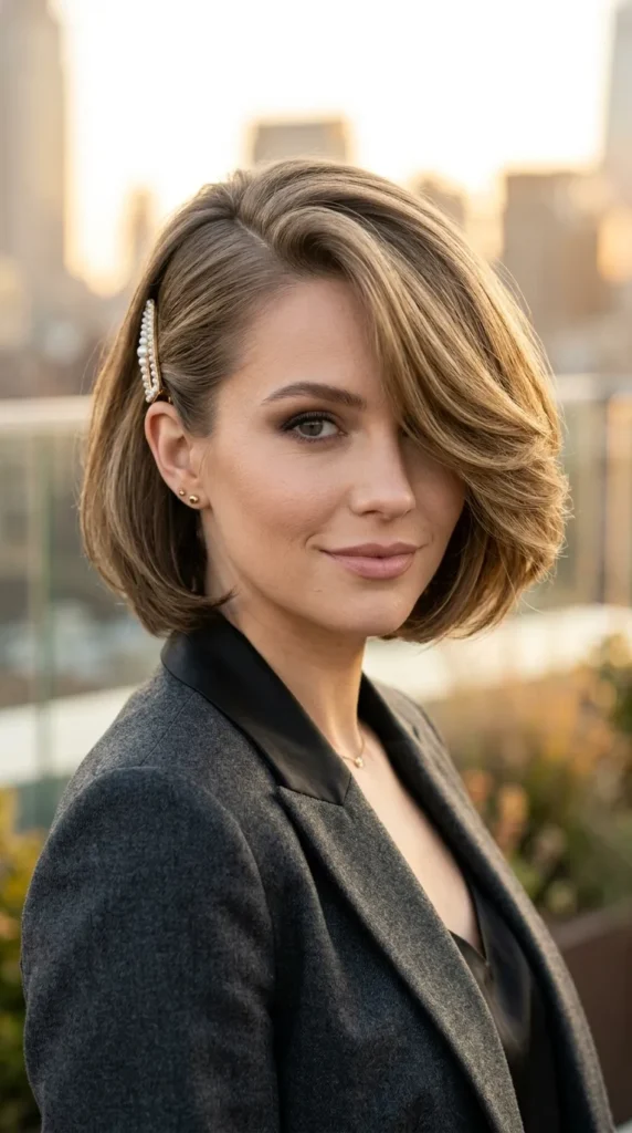 Deep Side-Part Bob for Thin Hair