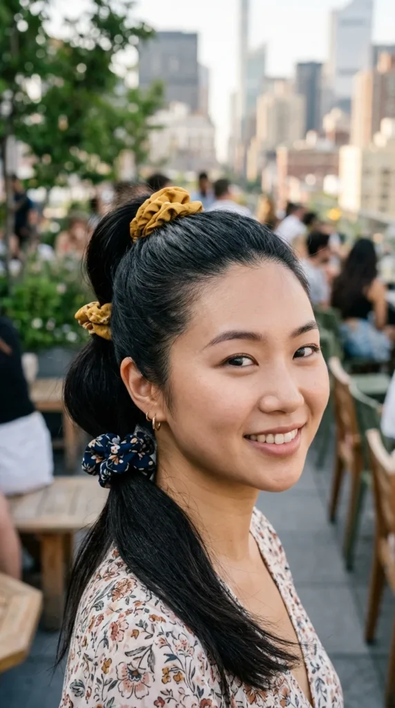 Double Scrunchie Ponytail