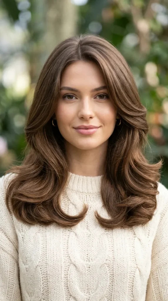 Elegant Blowout Hair for Oval Face