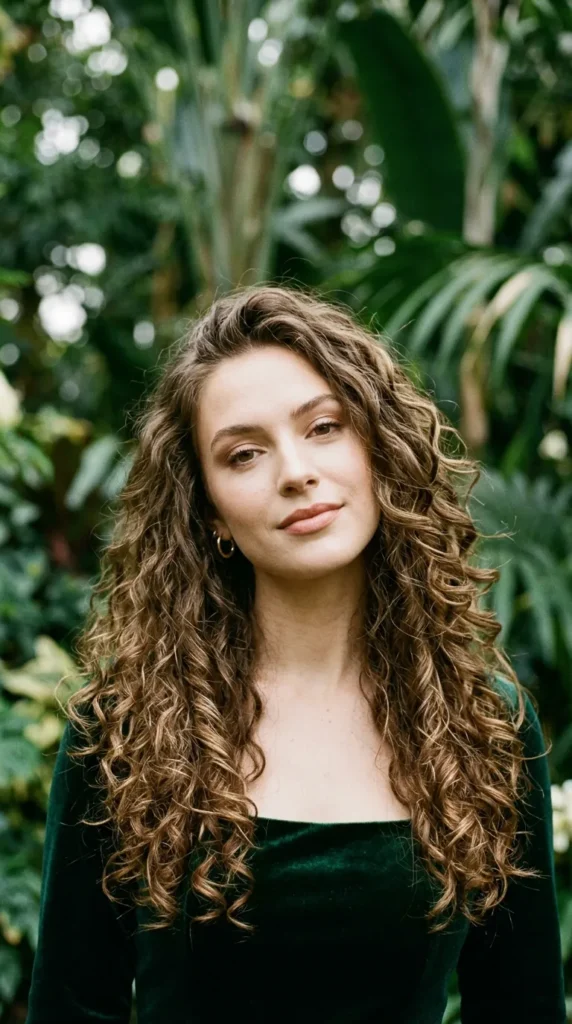 Extra-Long Curly Layers with Soft Ends