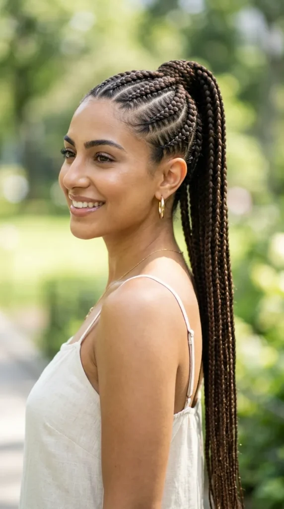 Extra Long Feed-In Ponytail