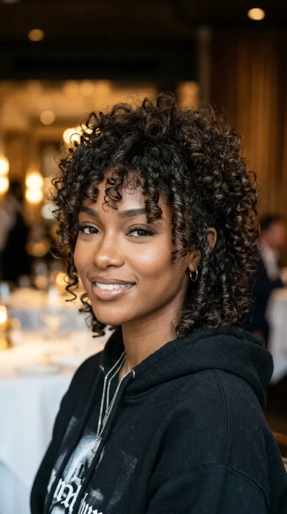 Face-Framing Curly Wolf Cut