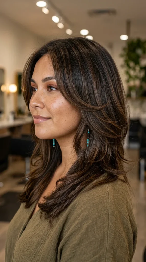 Face-Framing Layers for Round Face