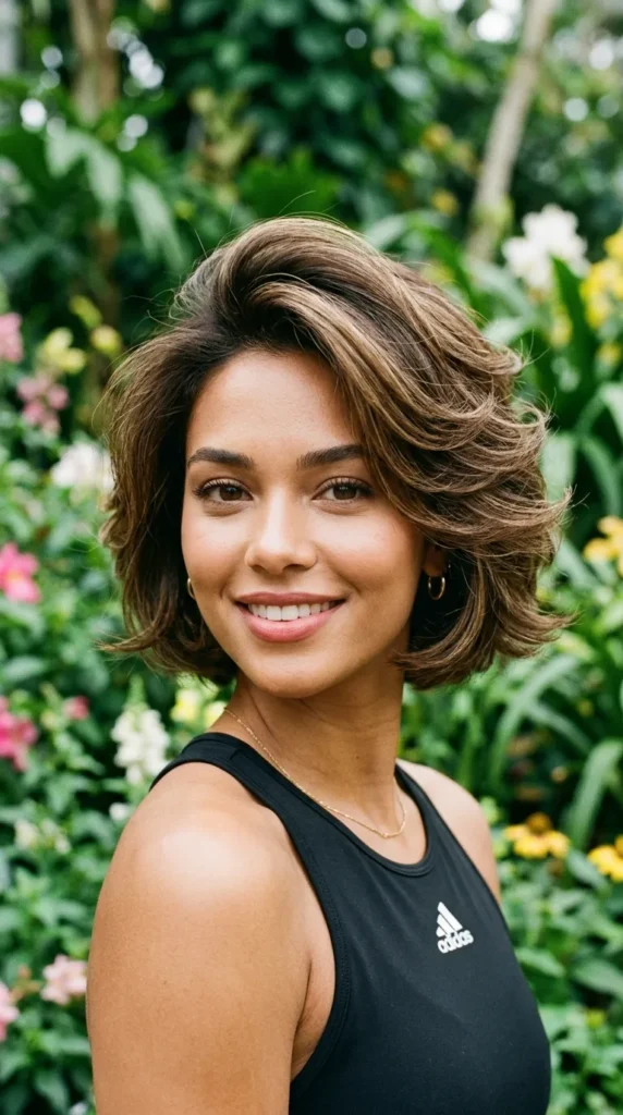 Feathered Bob with Volume