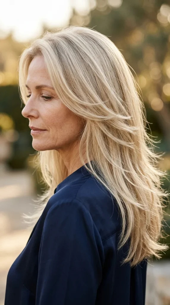 Feathered Long Layers for Fine Hair