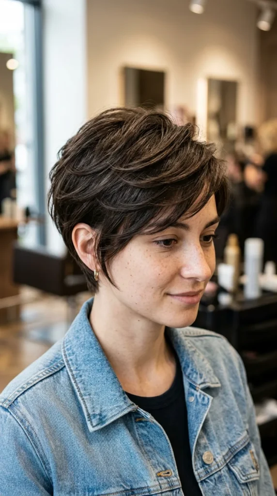 Feathered Pixie for Oval Face