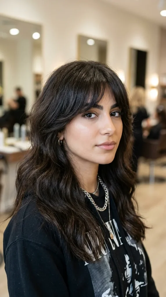 Feathered Side Bangs for Thick Hair
