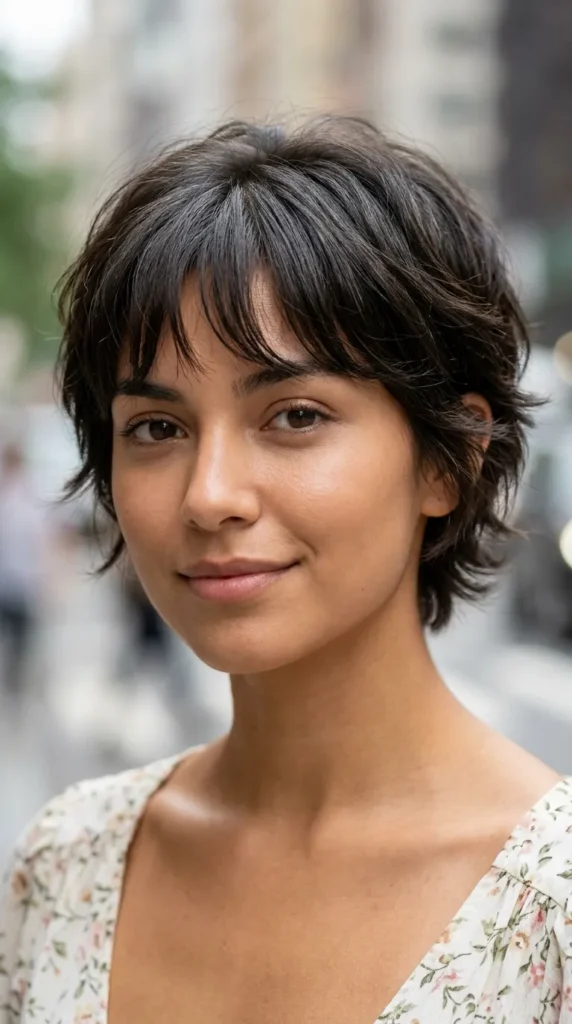 Feminine Pixie with Wispy Bangs