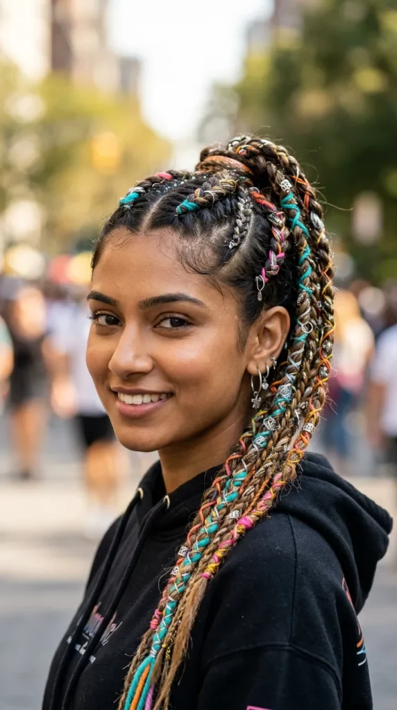 Festival-Inspired Braided Ponytail