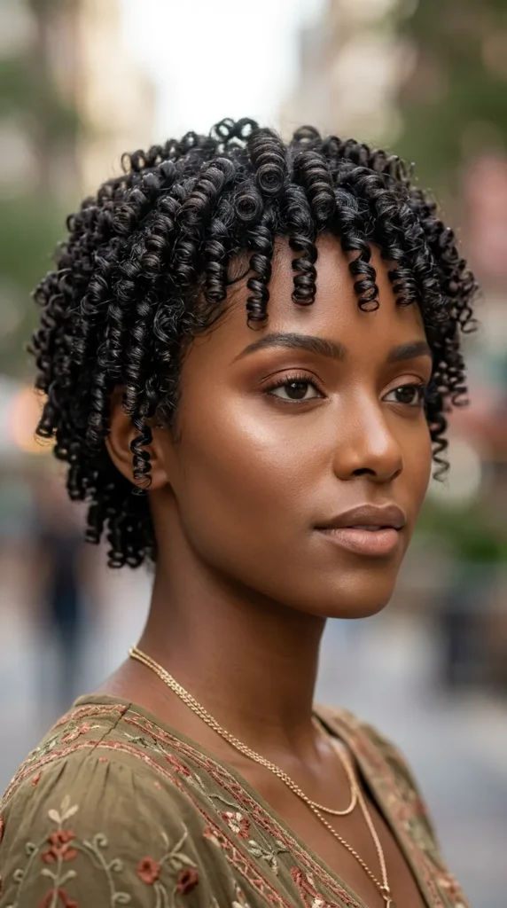 Finger Coils on Short Natural Hair