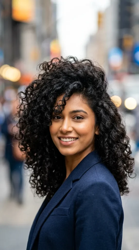 Flip-Over Curly Hairstyle