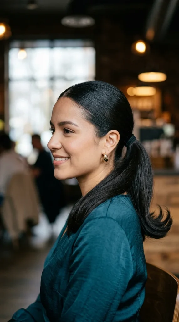 Flipped-End Low Ponytail