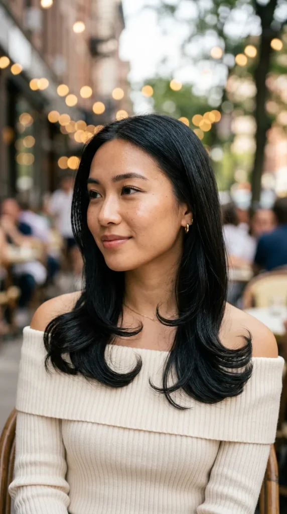 Flipped Ends on Long Hair