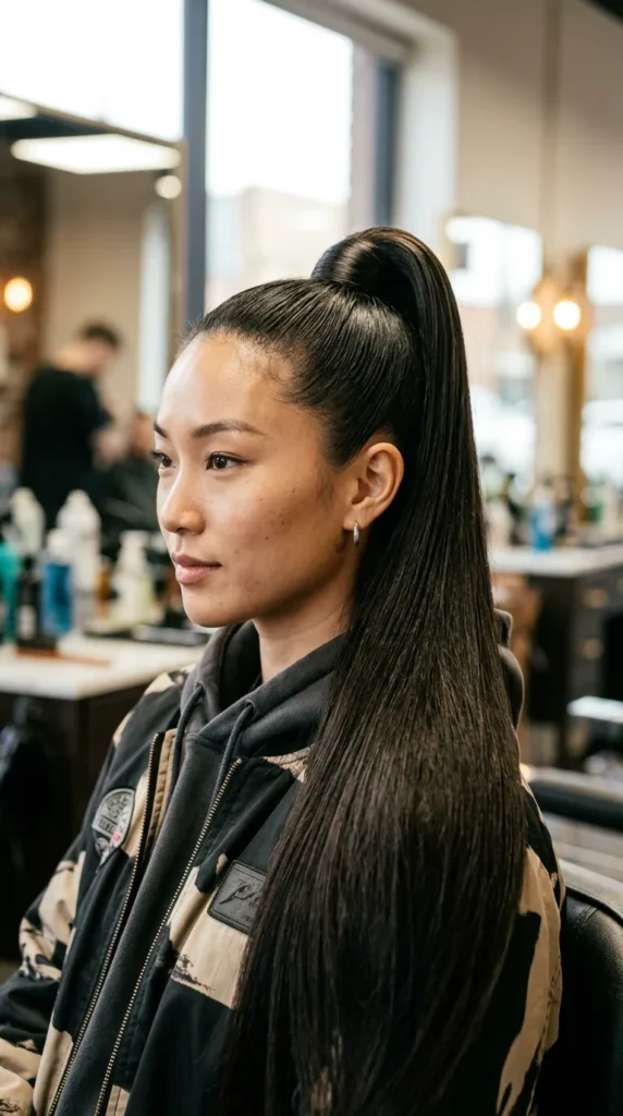 Floor-Length Statement Ponytail