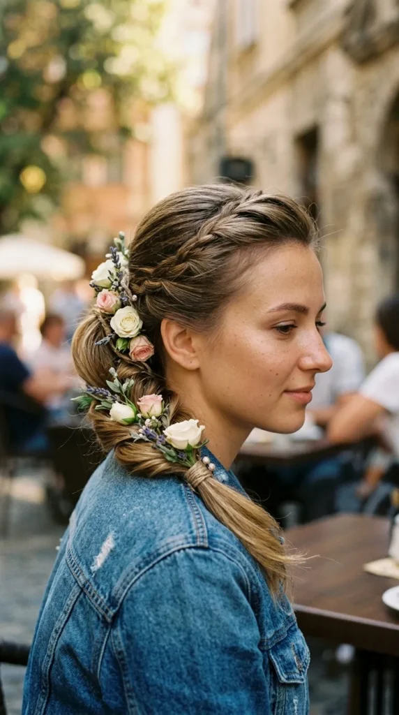 Floral Ponytail for Weddings