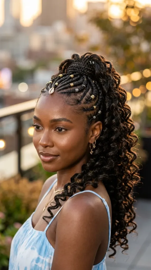 French Curl Fulani Ponytail