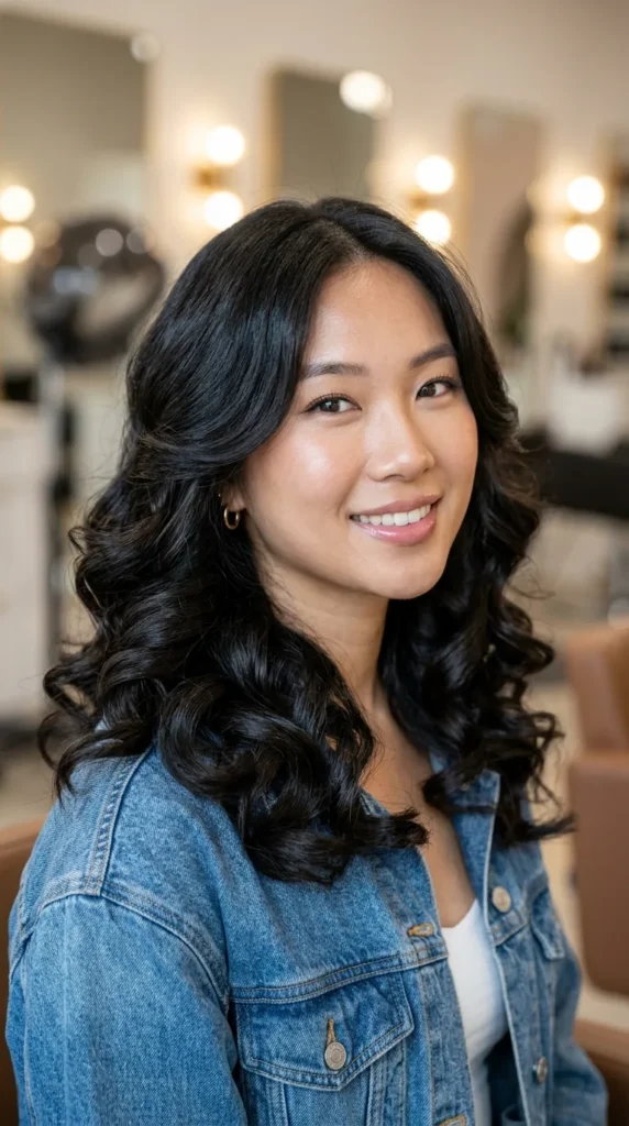 Glam Barrel Curls for Long Hair