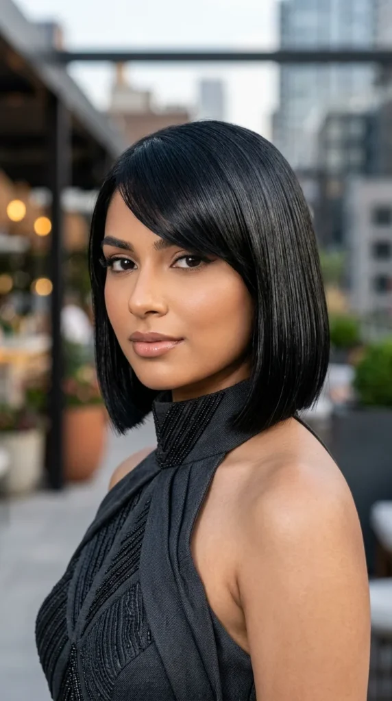 Glass Bob with Side Bangs