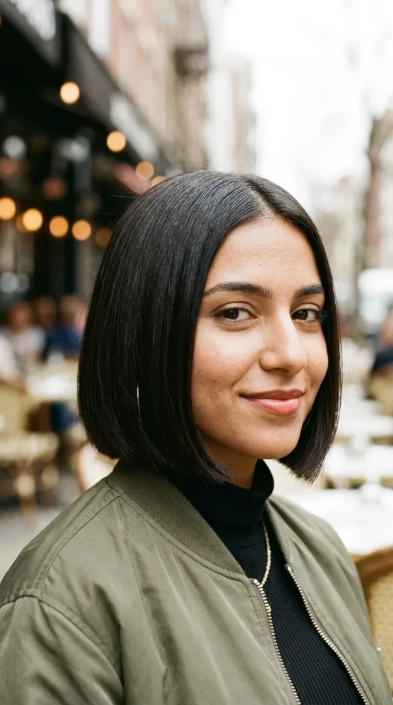 Glass Hair Bob for Oval Face Shine