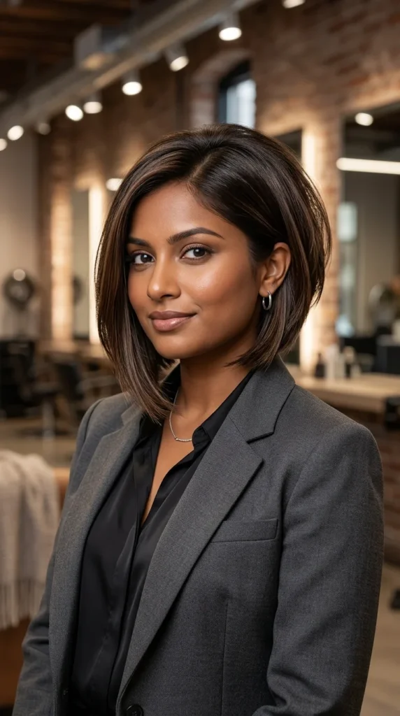 Graduated Bob for Round Face
