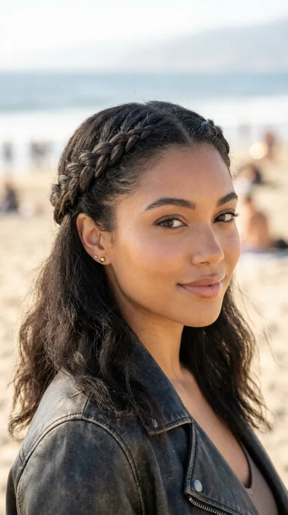 Half-Up Braided Crown