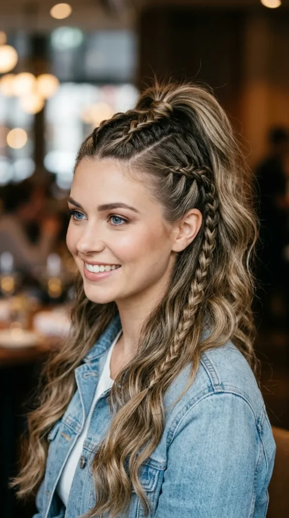 Half-Up Braided Ponytail