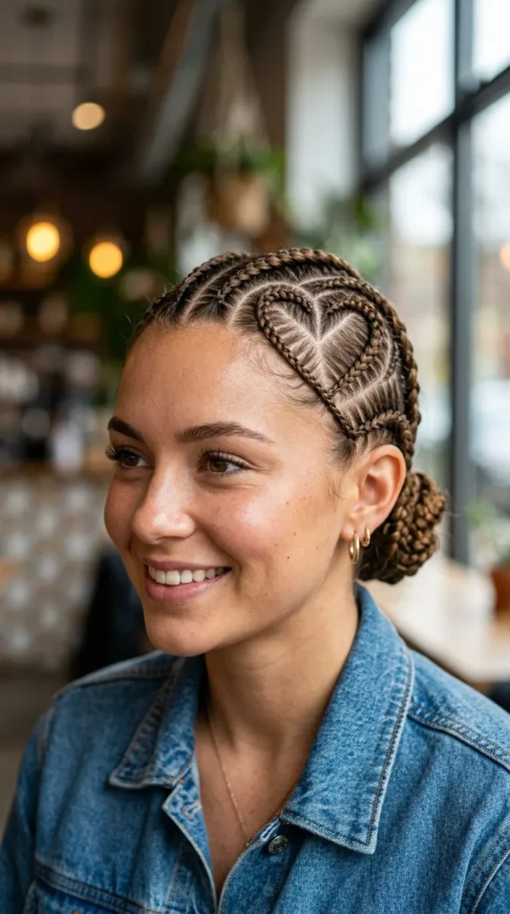 Heart-Part Stitch Braids