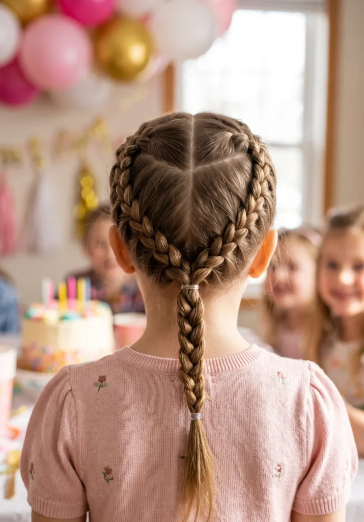 Heart Shaped Braids for Birthday Parties