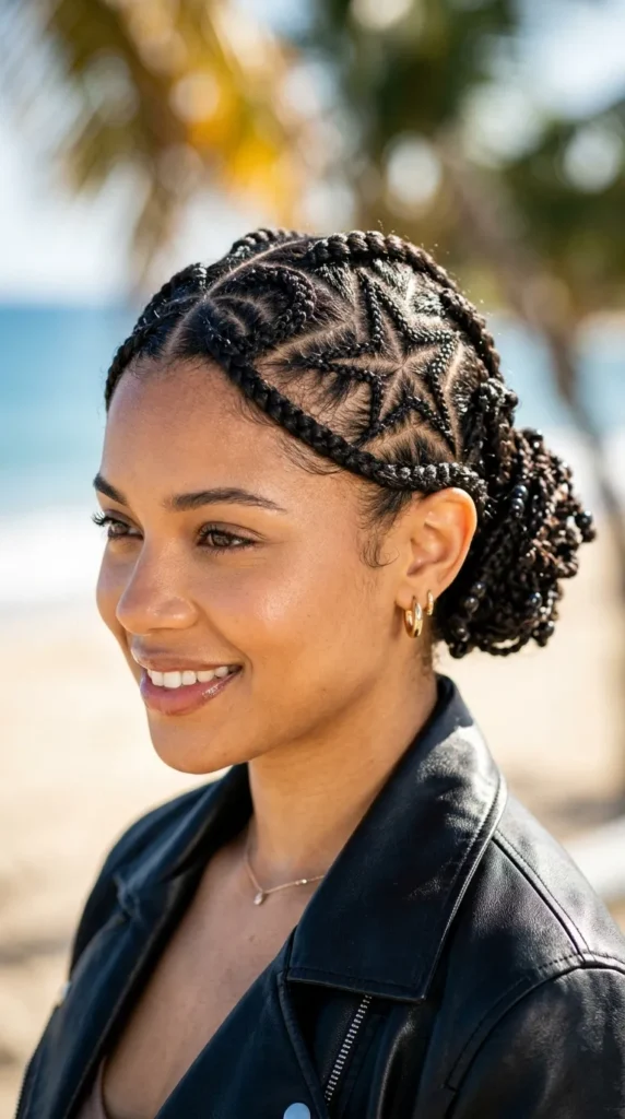 Heart and Star Part Braids
