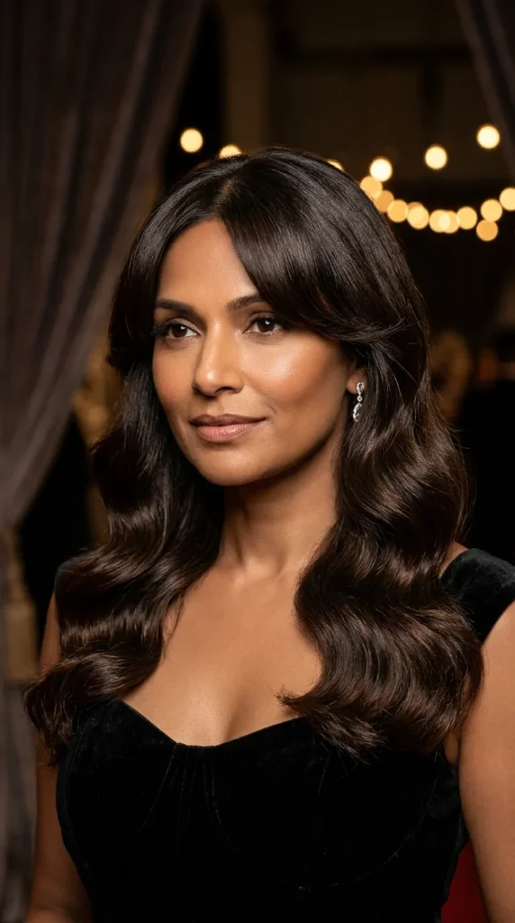 Hollywood Waves and Curtain Bangs