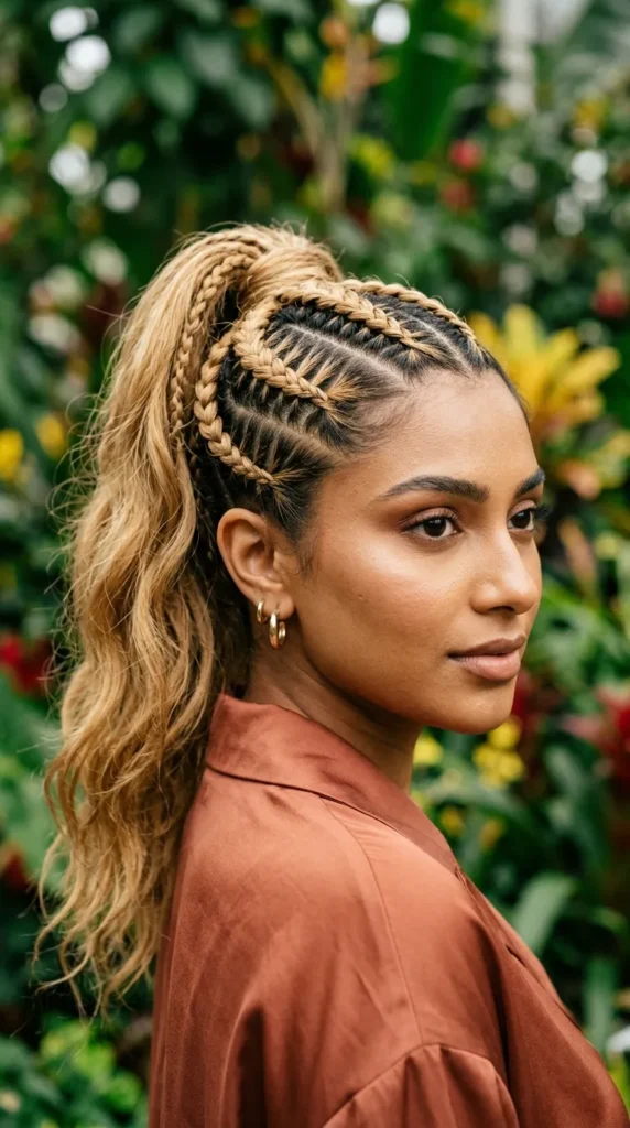 Honey Blonde Stitch Ponytail