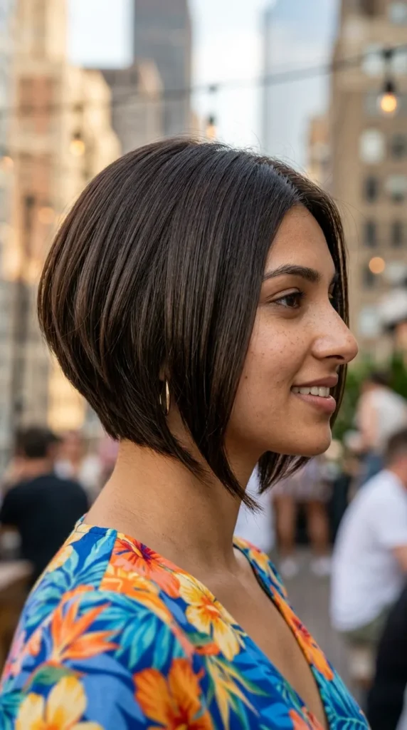 Inverted Bob for Oval Face Shape