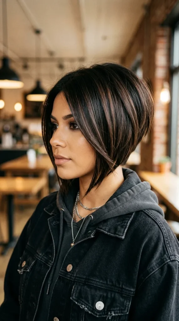 Inverted Bob with Stacked Back