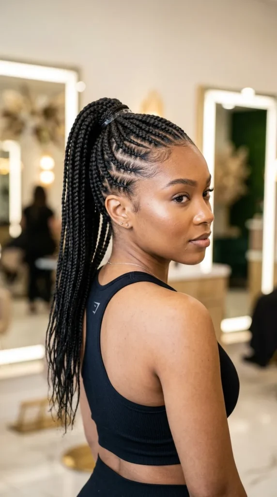 Invisible Feed-In Braided Ponytail