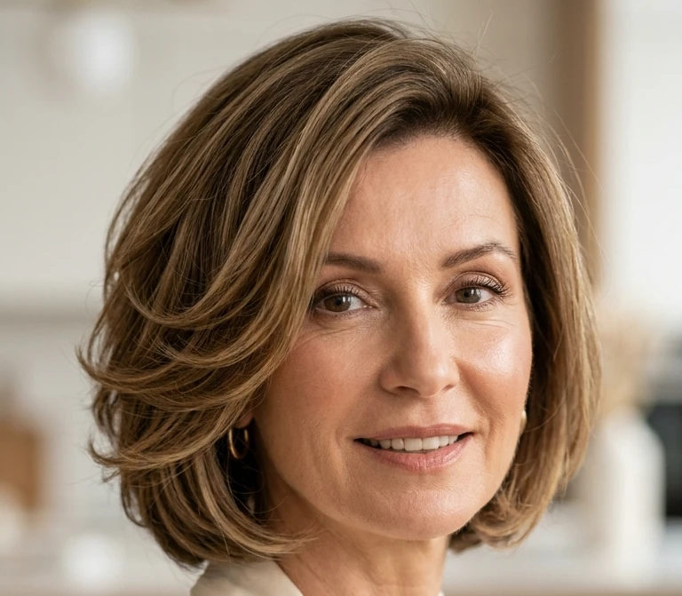 Italian Bob Haircut for Older Ladies